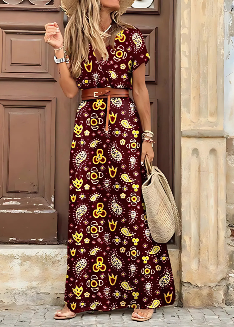 Quinn™ – Vera - Elegant Bohemian Maxi Dress