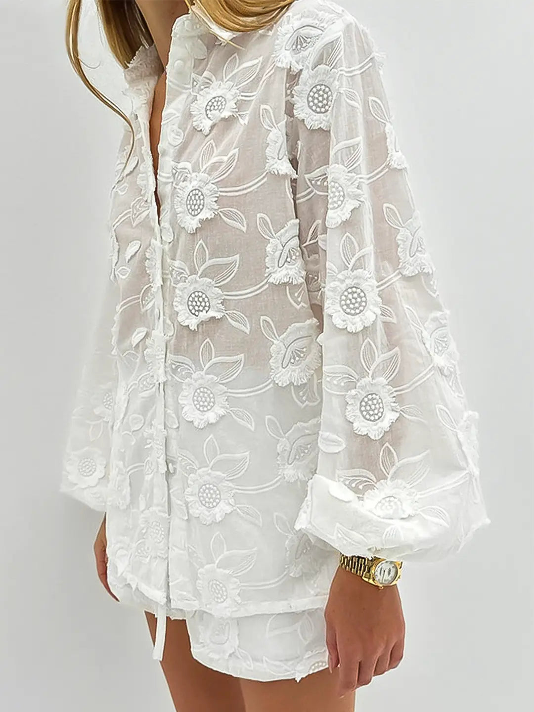 Quinn™ – Lavish Lace Shorts Set